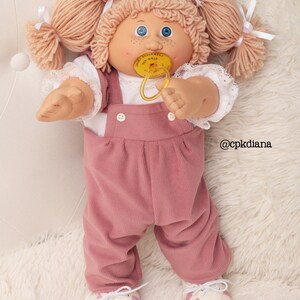 52. Ruffled Overalls DIGITAL PDF PATTERN for 16 Cabbage Patch Dolls or similar image 4