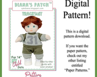 58. Tracksuit Jogging Suit DIGITAL PDF PATTERN for My Child Dolls or similar