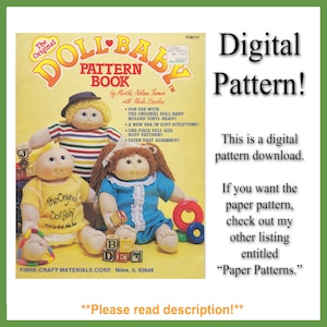 PDF Digital Download Doll Baby Pattern Book Fibre Crafts FCM 101 Martha Nelson Thomas
