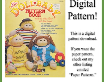 PDF Digital Download Doll Baby Pattern Book Fibre Crafts FCM 101 Martha Nelson Thomas