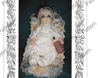 Pattern 1978 Vintage 20” Newborn Alice 0-3 month Soft Sculpture Cloth Doll Pattern Baby Judi's Dolls Judi Ward Paper Pattern