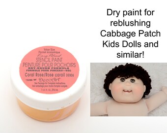 DecoArt Dry Solid Stencil Paint Easy Blend Cream for blushing dolls Terra Cotta for Skin Tone