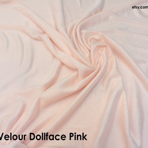 Craft Velour Doll Making Fabric Doll Face Pink, Doll Skin Flesh Fabric Doll Body Sewing Cloth Perfect for making 20cm cotton dolls image 2