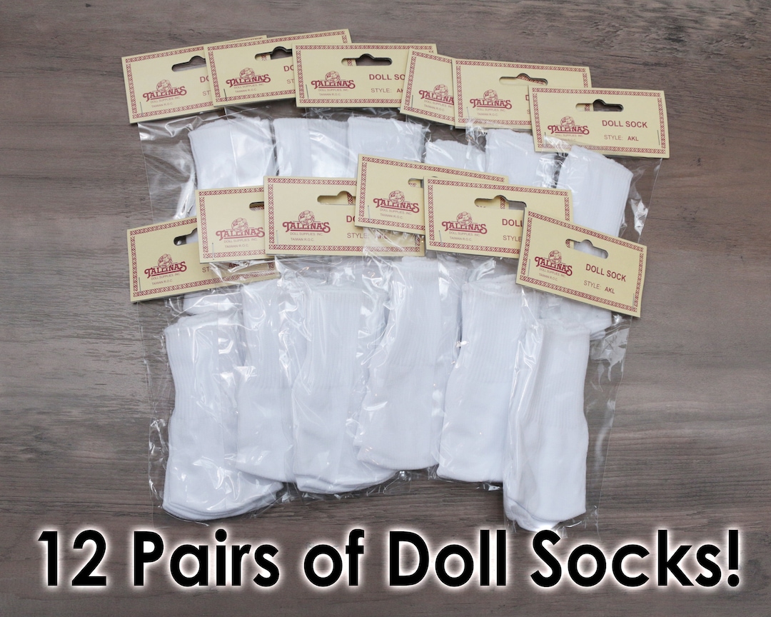 12 Pairs Doll Socks for Cabbage Patch Kids, My Child, & Similar White ...