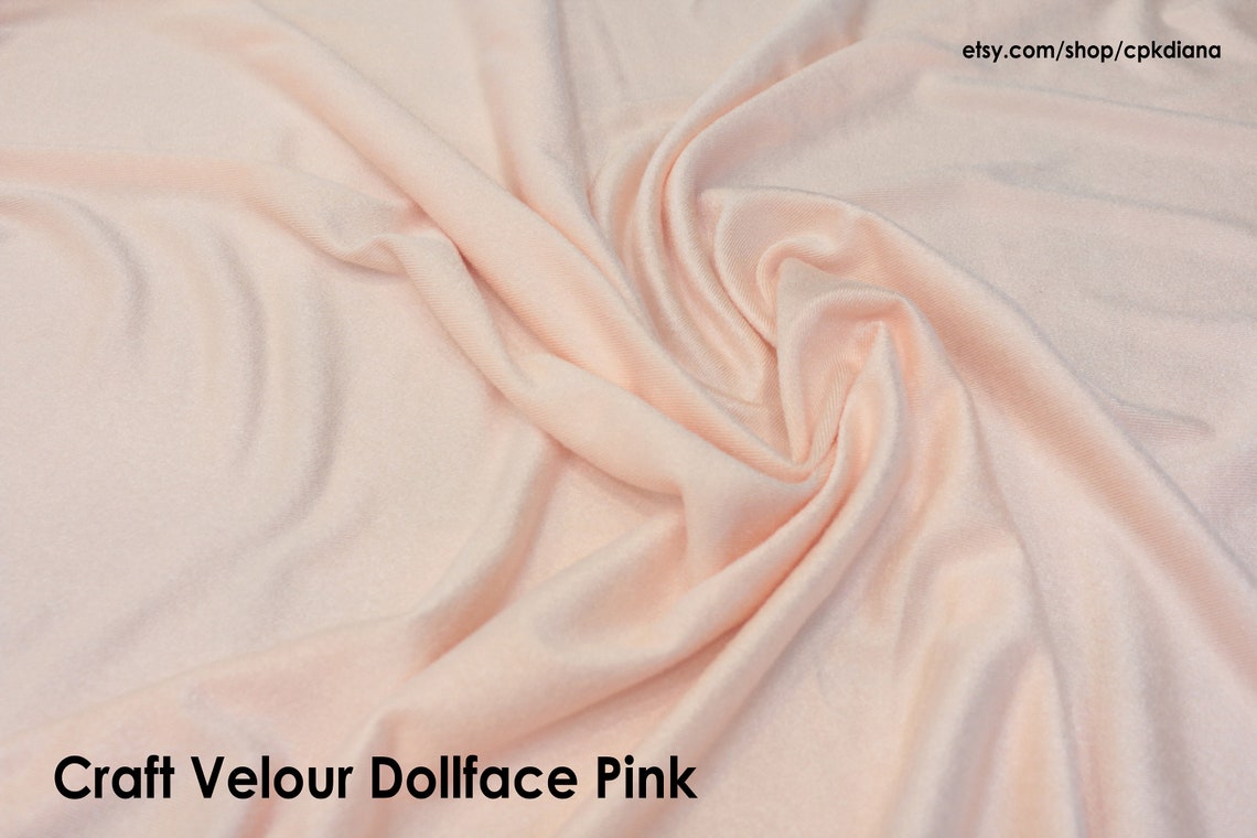 Craft Velour Doll Making Fabric Doll Face Pink Doll Skin Etsy