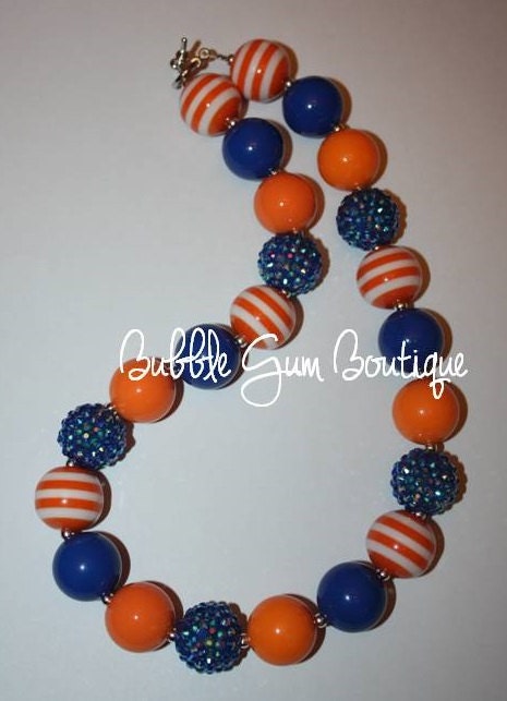 University of Florida Gators Bubble Gum Necklace