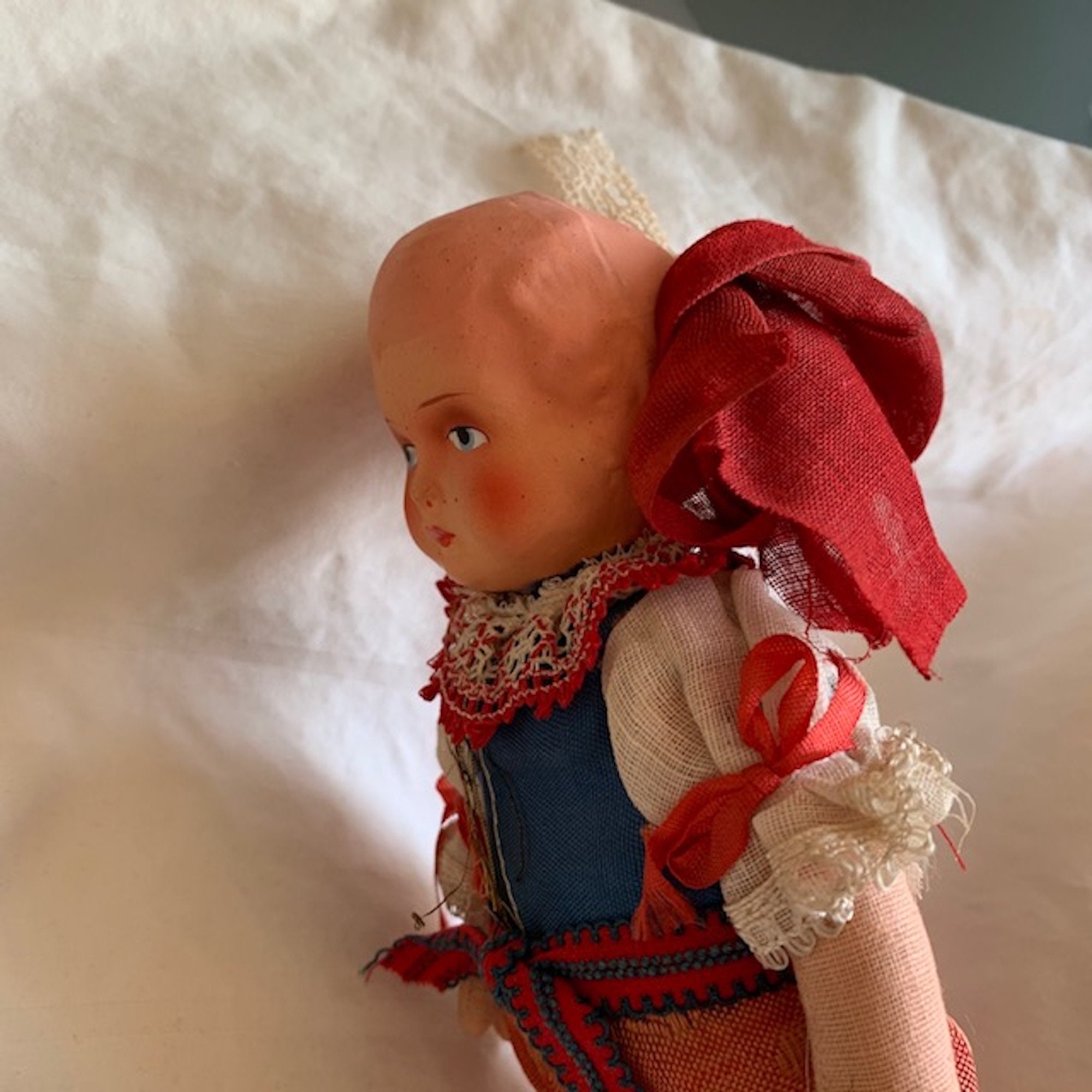 Vintage European Ethnic Dressed Doll with Painted Face Etsy