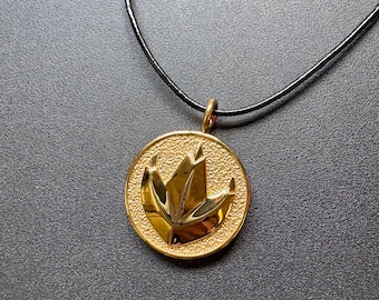 ネックレス・ペンダント more jude 2way Ribbon necklace 4BKS093 METAL Double-sided Dragonzord and Tigerzord Coin Gift