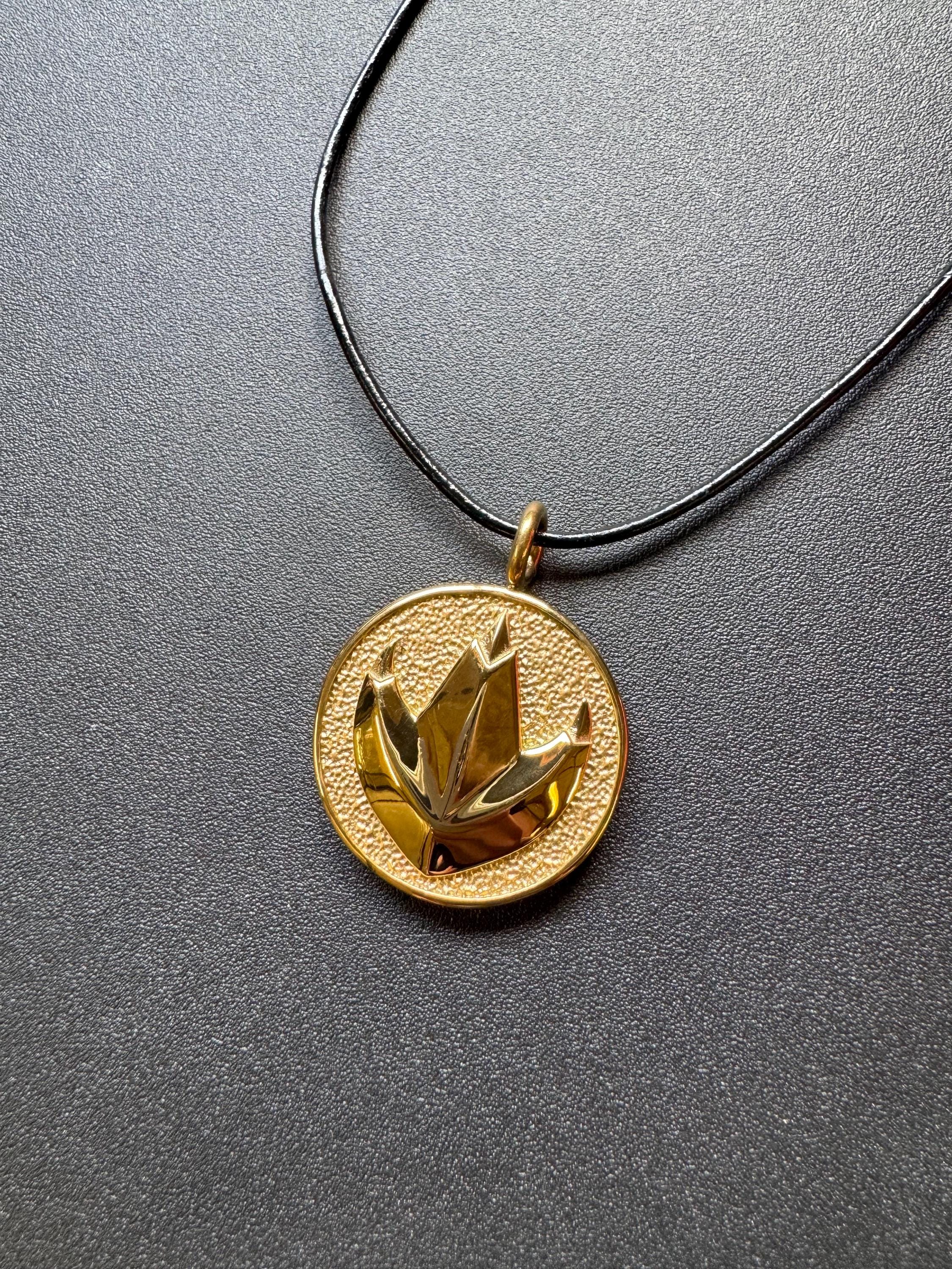 POWER℃GEAR Necklace 1st AnniversaryModel Dragonzord Tigerzord Coin Necklace: Double-sided Stainless Steel