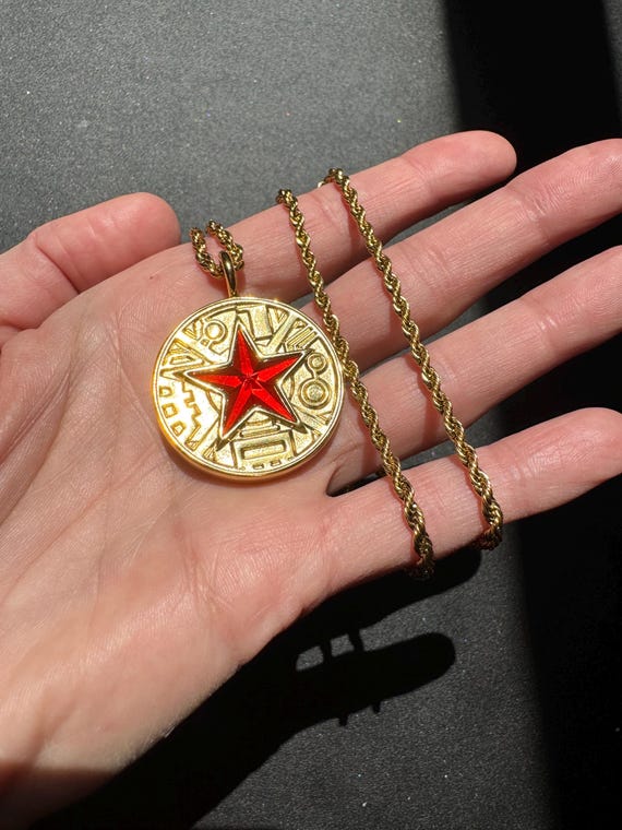 METAL Zeo and Turbo Double-sided Coin Necklace Gift Tommy's