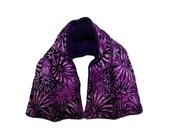 Cozy Neck and Shoulder Hot Cold Pack, Lavender and Flaxseed, Cotton, Fleece Microwave or Freeze