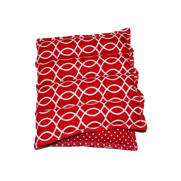 Large Organic Lavender Flaxseed Hot Cold Heat Pack, Microwave or Freeze Cotton Heat Pack