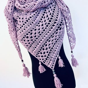 Crochet Pattern - Cleopatra&#39;s dream shawl - triangle crochet shawl - PDF pattern