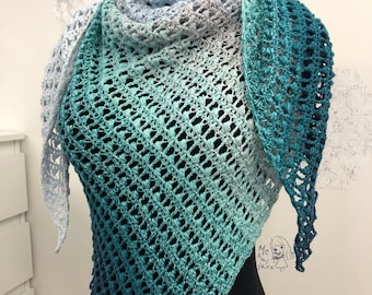 Crochet Pattern - Snail trail parade - triangle crochet shawl - PDF pattern
