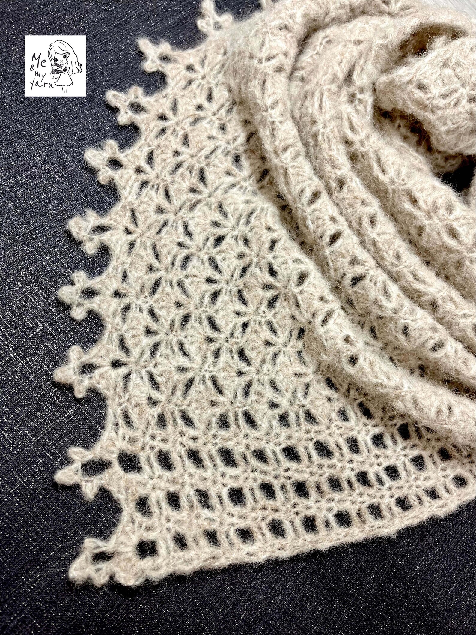 Crochet Pattern Queen Elizabeth Shawl Triangle Crochet Etsy