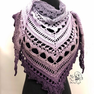 Crochet Pattern - Citadel shawl - triangle crochet shawl - PDF pattern