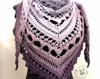 Crochet Pattern - Citadel shawl - triangle crochet shawl - PDF pattern