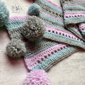 Crochet Pattern - Lava scarf - rectangular crochet scarf or shawl - PDF pattern