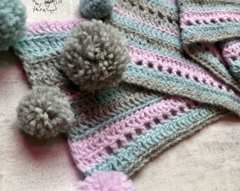 Crochet Pattern - Lava scarf - rectangular crochet scarf or shawl - PDF pattern