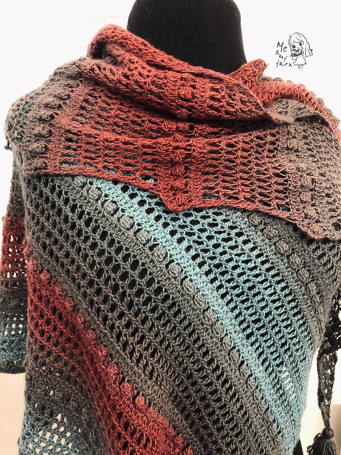 Crochet Pattern Nordic Dragon Tail Asymmetric Crochet Etsy