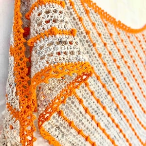 Crochet Pattern - Potato field shawl - triangle crochet shawl - PDF pattern