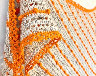 Crochet Pattern - Potato field shawl - triangle crochet shawl - PDF pattern