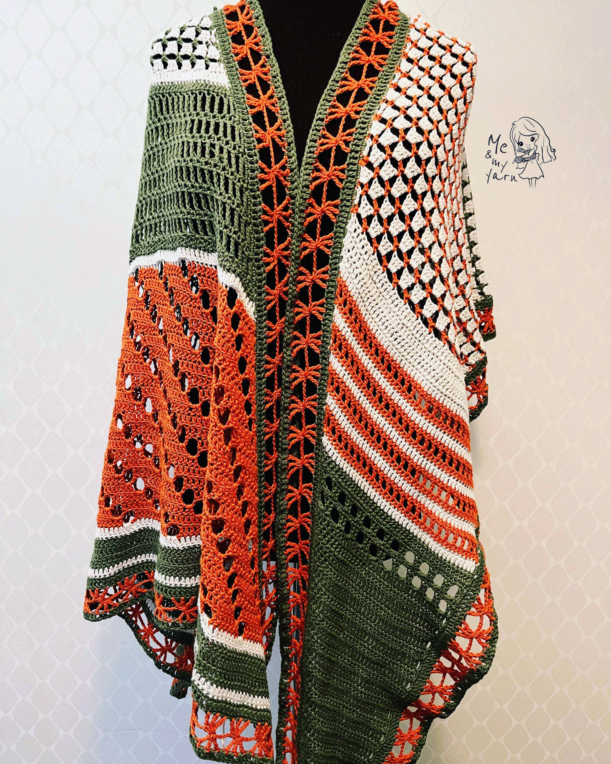 shawl with head hole