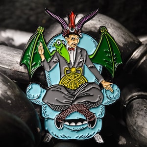 Baphomet Pee-wee Herman enamel pin