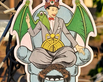 Baphomet Pee-Wee Herman car air freshener Paul Reubens Tim Burton Satanic Satanism