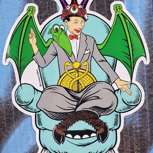 Baphomet Pee-wee Herman high quality sticker image 1