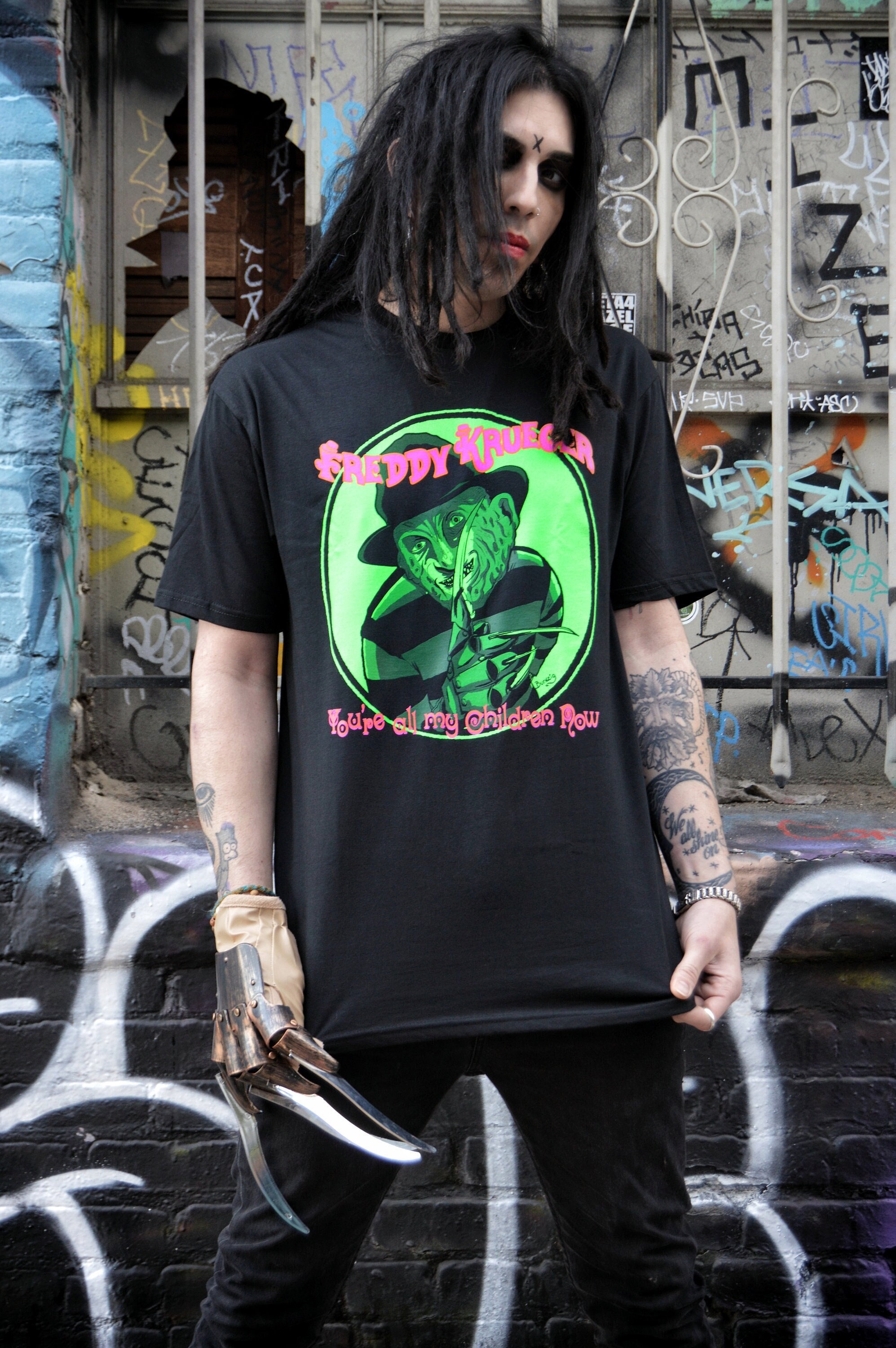 Freddy Krueger Marilyn Manson Smells Like Children T-shirt A