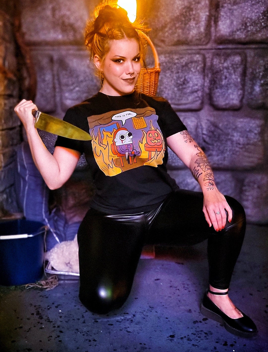 This is Fine Halloween Michael Myers Tshirt Halloween Ends Etsy