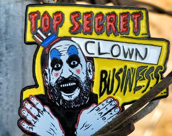 Capitão Spaulding Top Secret Clown Business broche de esmalte Devil's Rejects House Of 1,000 Corpses