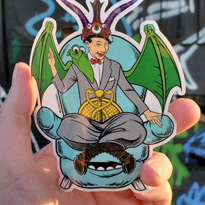 Baphomet Pee-wee Herman high quality sticker image 2