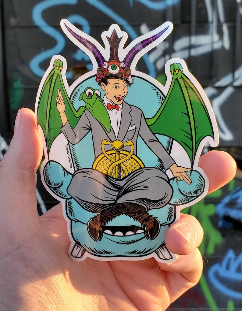 Baphomet Pee-wee Herman high quality sticker image 2