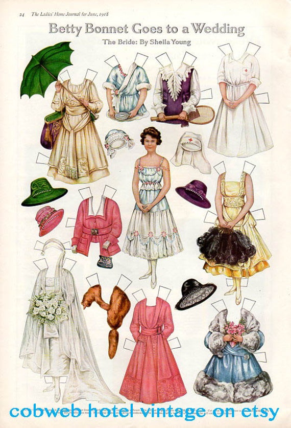 betty bonnet paper dolls