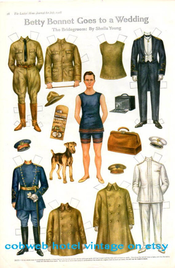 betty bonnet paper dolls