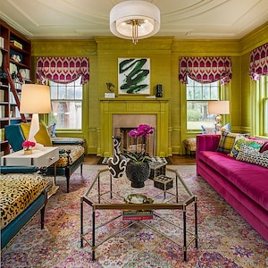 Custom Relaxed London Shade / Schumacher Bukhara Ikat