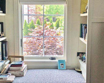 Custom Cordless Natural Woven Roman Shades