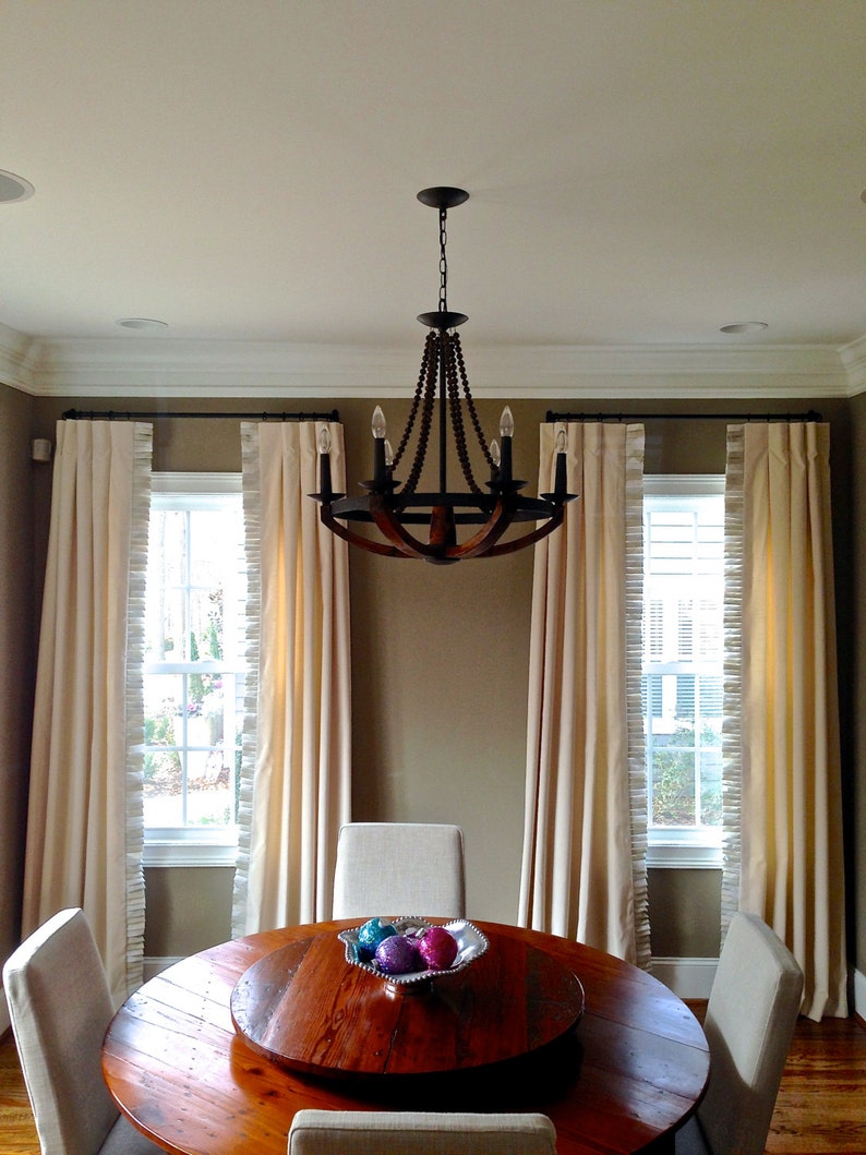 Custom Pleated Drapery Panels with Ruffled Edge Etsy