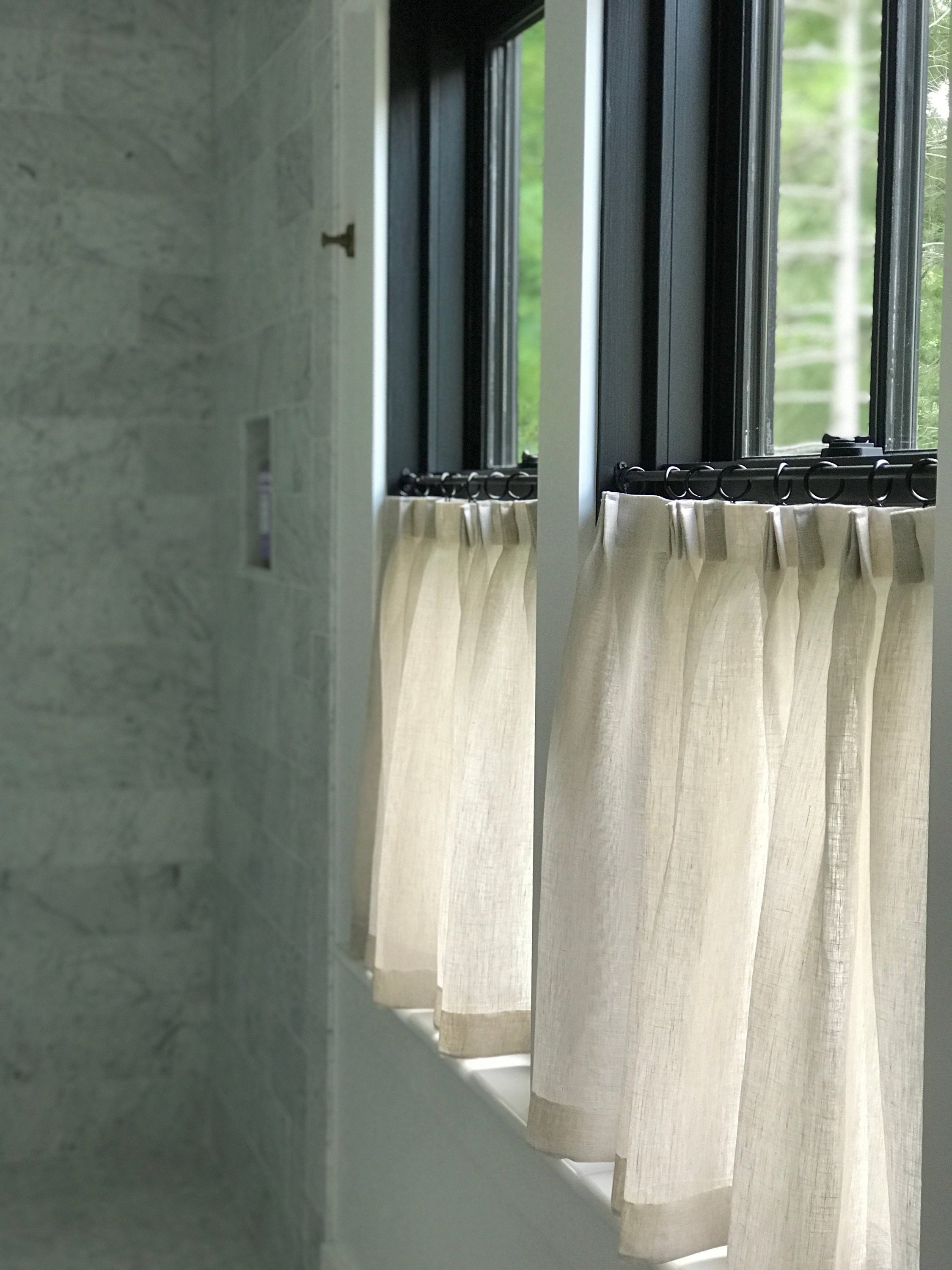 Custom Linen Cafe Curtains Made To Order | Fabric Included