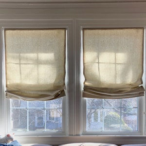 Classic Linen Relaxed Roman Shades