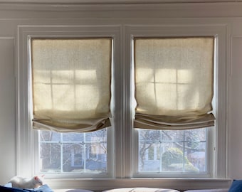 Classic Linen Relaxed Roman Shades