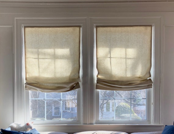 Linen roman shades deals