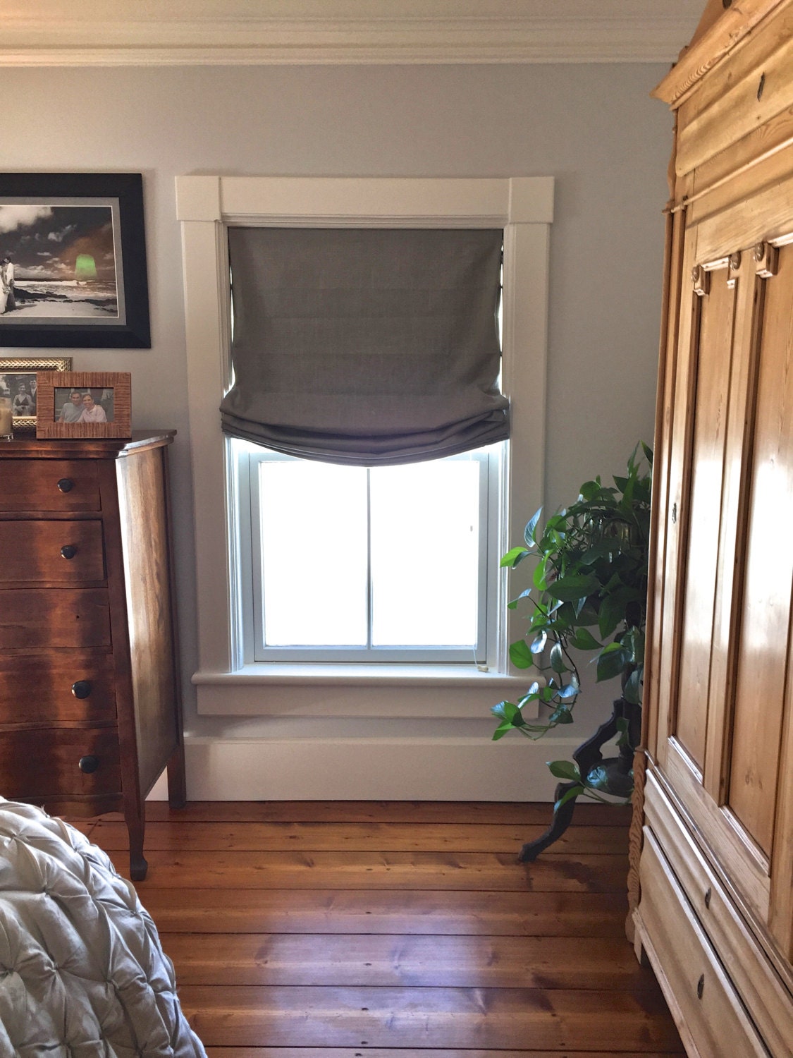 Relaxed roman shade with optional trims Etsy