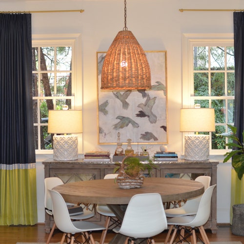 Custom Color Block Banded Drapery Panels - Etsy