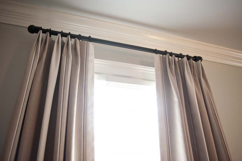 Neutral Striped Pinch Pleat Drapery Panels Made to Order Etsy