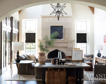 Custom Roman Shades - as featured in Atlanta Homes and Lifestyles