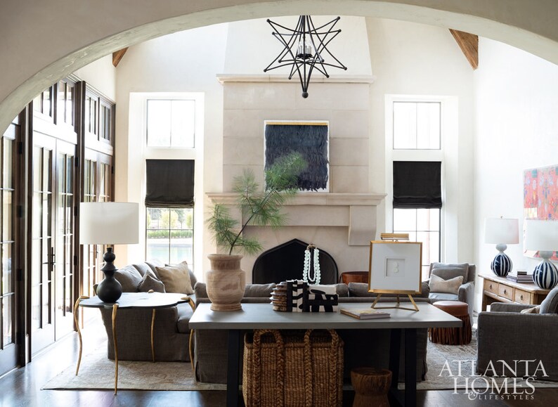 Custom Roman Shades as Featured in Atlanta Homes and Etsy