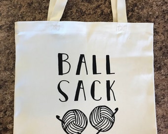 Ball Sack crochet tote bag